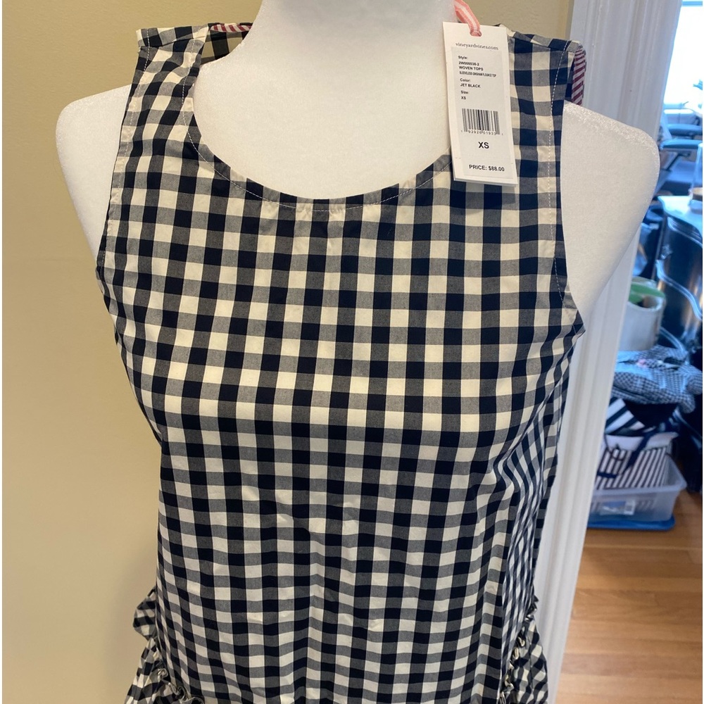 NWT Vineyaed Vines Ladies Woven Sleeveless Flounce Top Sz XS